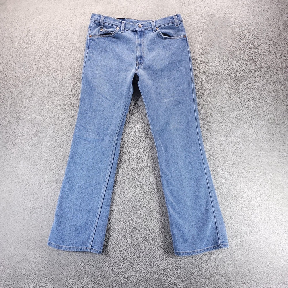 VTG Levis 517 Jeans Mens 35x30 Blue Bootcut Made in USA 80s Light Wash
